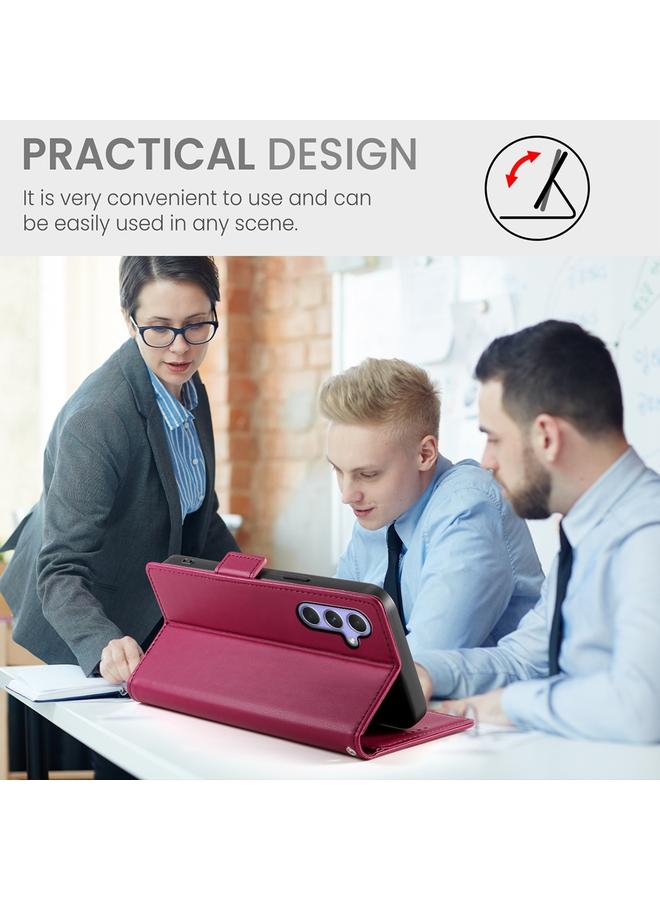 erorex Case For Samsung Galaxy A54 5G Side Buckle Magnetic Frosted Leather Phone Case - Image 5