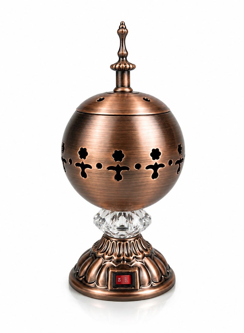 Portable electric incense burner. Antique Arabic incense holder made of resin and oud, aromatherapy diffuser for yoga, spa, aromatherapy, and home and office decor (Kora incense burner)