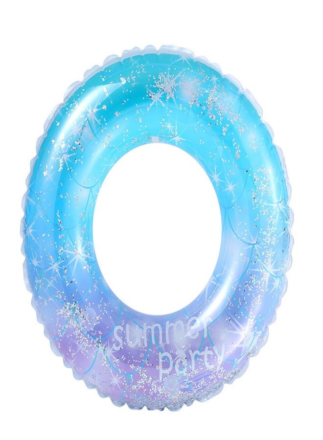Loquat Children's Striped Swimming Ring Blue  - Image 1
