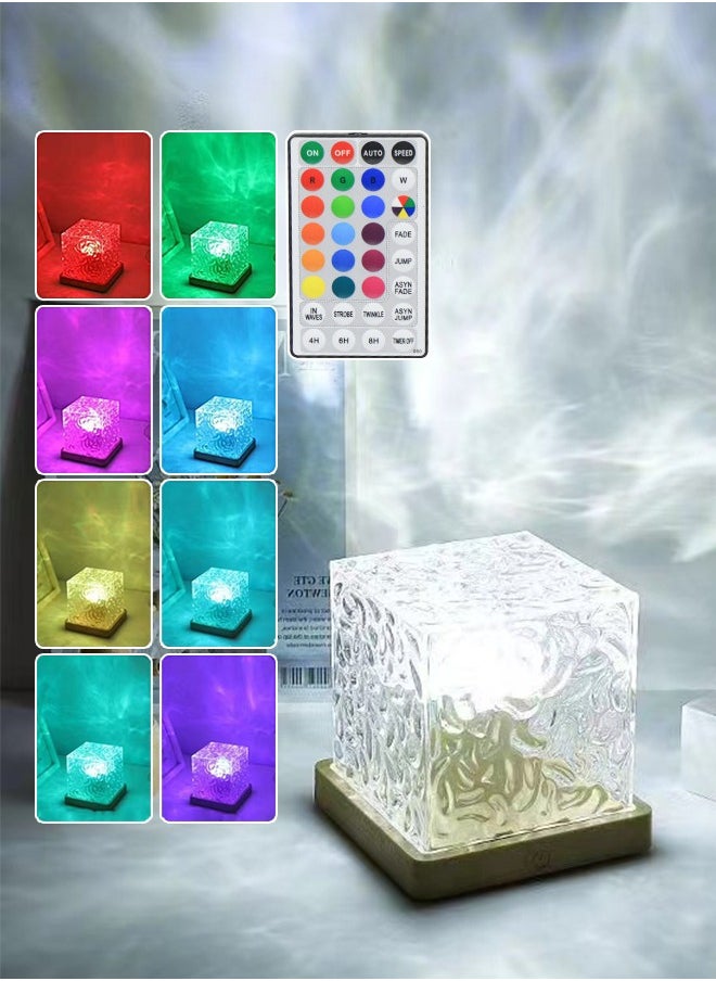 Ecoey Projector Light, 16 Colors Midnight Halo Ring Light with Touch Control Aurora Glow Light, 3D Tesseract Light for Home Office Bar Restaurant Underwater Projector Light  - Image 1