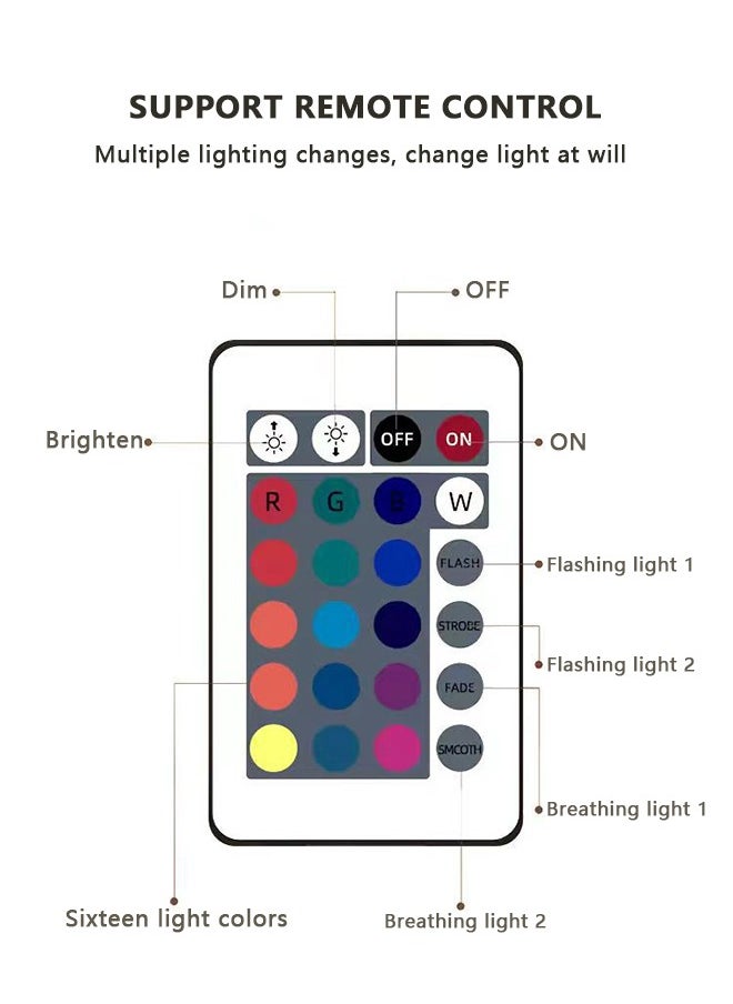Ecoey Projector Light, 16 Colors Midnight Halo Ring Light with Touch Control Aurora Glow Light, 3D Tesseract Light for Home Office Bar Restaurant Underwater Projector Light  - Image 5
