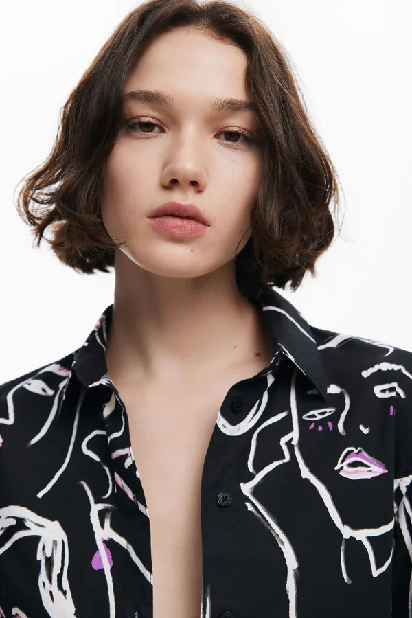 DESIGUAL Face Print Shirt