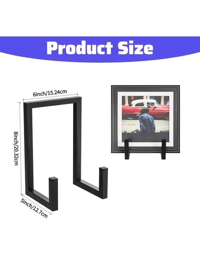 Black Heavy Duty Iron Record Display Stand Set 5 Accessories for Albums Books Menus - Image 4