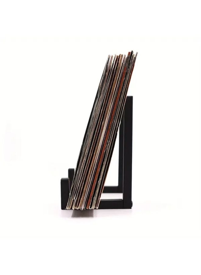 Black Heavy Duty Iron Record Display Stand Set 5 Accessories for Albums Books Menus - Image 3