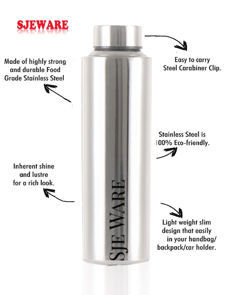 SJE WARE Sjeware Stainless Steel Water Bottle, Size: 1 Litre - Image 4