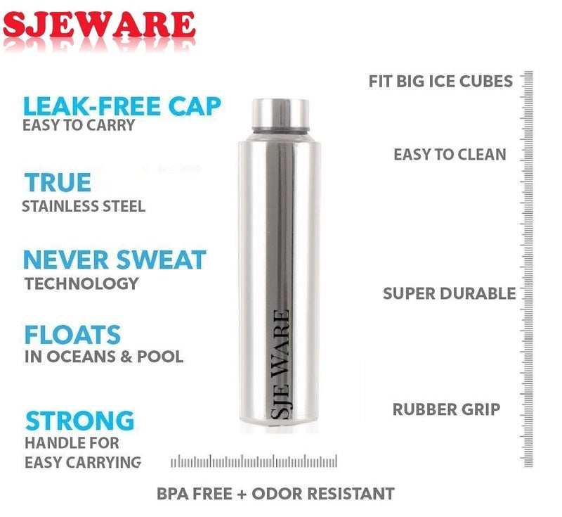 SJE WARE Sjeware Stainless Steel Water Bottle, Size: 1 Litre - Image 2