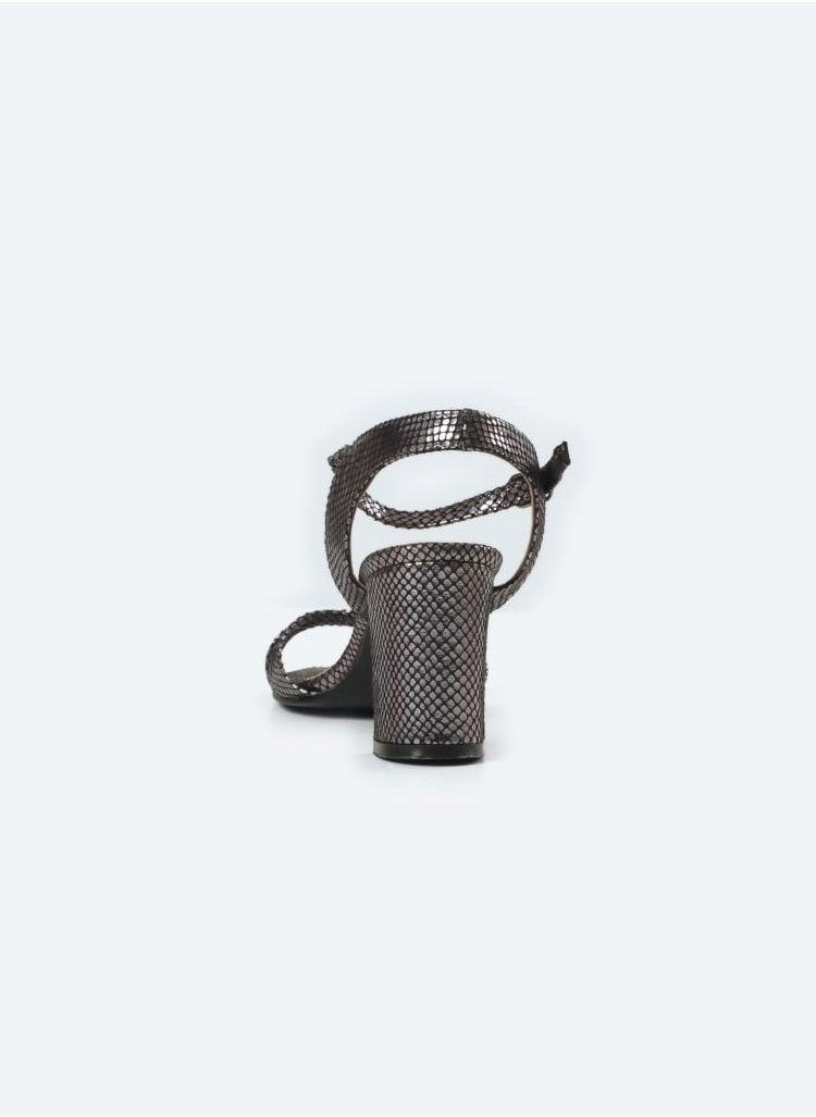 Zahwa Sandal Heels Leather Snake Dots  - Image 5