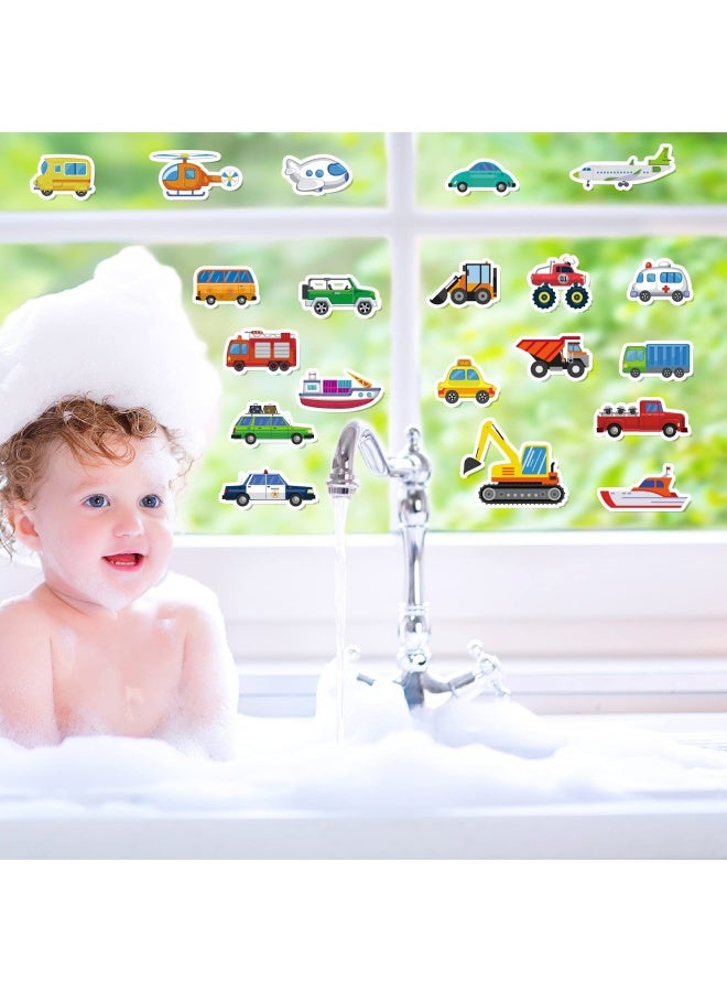 Tevxj 20 PCS Transportion Thick Gel Clings Vehicle Window Gel Clings Decals Stickers for Kids Toddlers and Adults Home Airplane Classroom Nursery Winter Car Party Supplies Decorations - Image 5