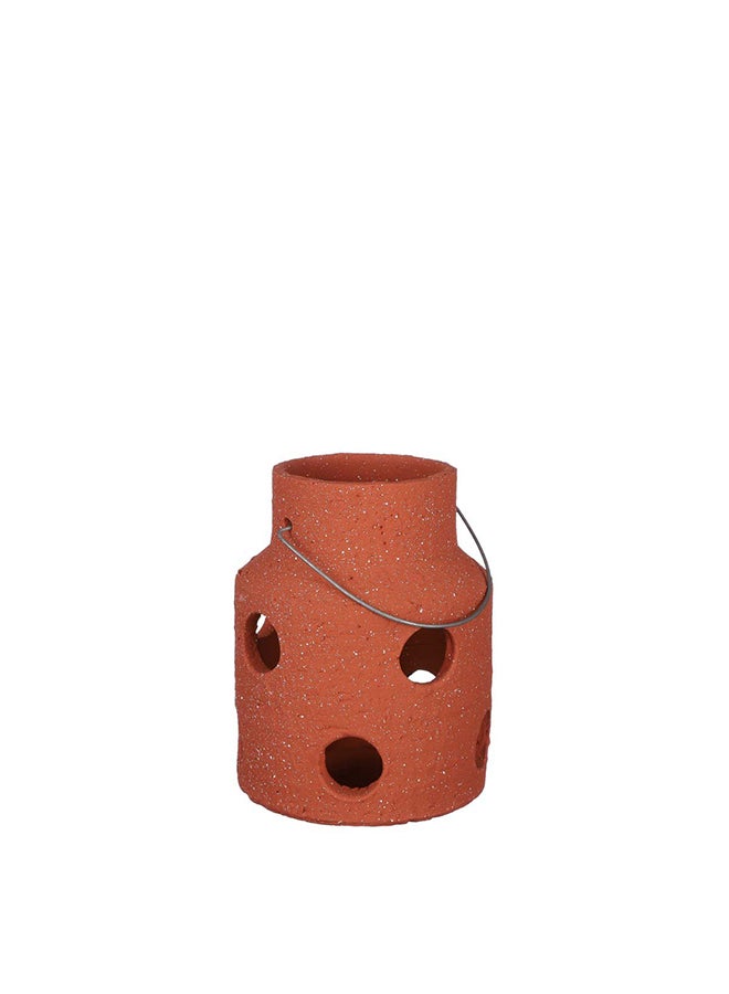 Suncoast Pietra Lantern Terracotta (S)-Brown  - Image 1