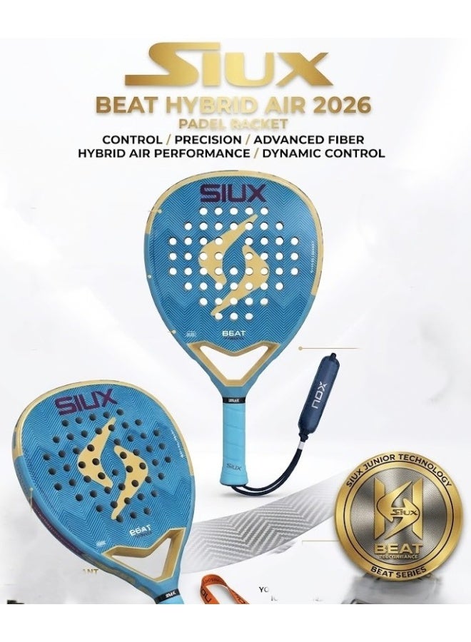 SIUX مضرب بادل سيوكس بيت هايبرد إير 2026 - مضرب خفيف الوزن للمبتدئات من النساء، يتميز بنواة EVA ناعمة، وهيكل من الألياف الزجاجية، وشكل هجين لسهولة التحكم والراحة - Image 1