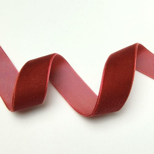 Chenkou Craft 5 Yards Velvet Ribbon Christmas Docoration Craft Packing (Dark Red, 3/4"(20mm)) - Image 4