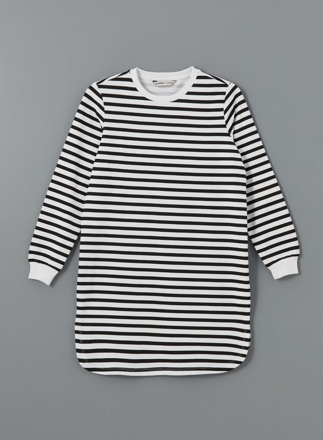 LC WAIKIKI Crew Neck Striped Long Sleeve Women's Sweatshirt Tunic - Image 5