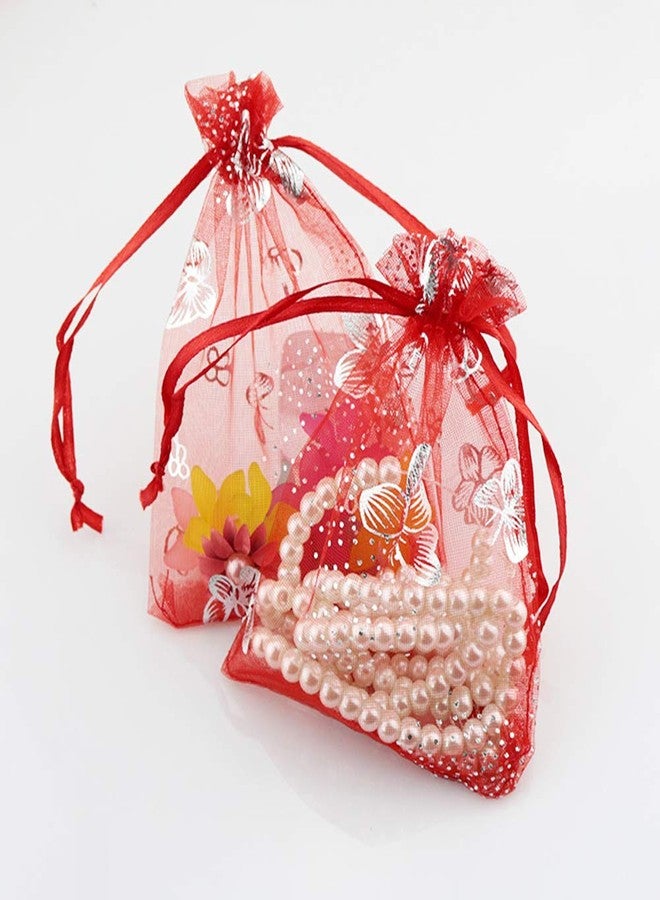 Stratalife Small Organza Bags Jewelry Pouches with Drawstring Sachet Candy Party Favors Goodie Bags 3.54''x4.72'' 100PCS (Mixed Butterfly - Image 4