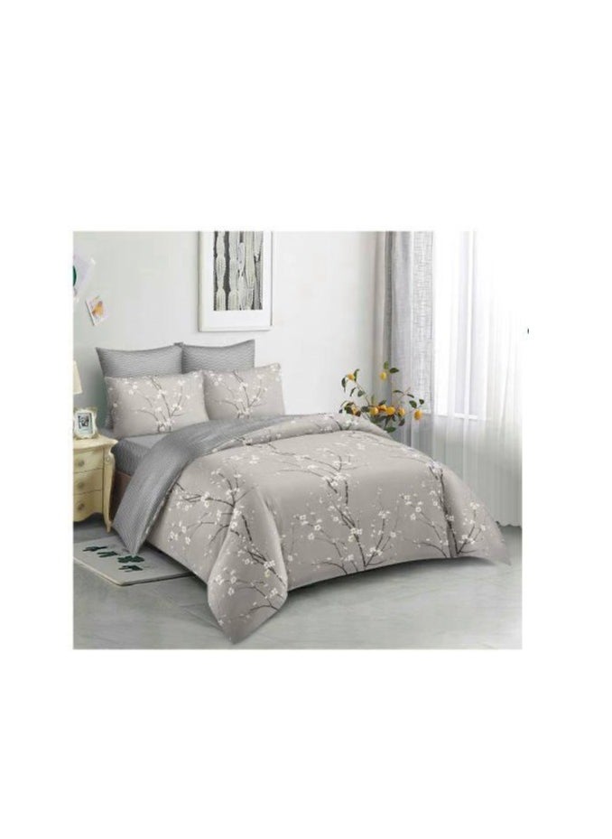 Generic 6-Piece Comforter Set – Soft, Comfortable  King size 1-PC fitted bedsheet 200 * 200cm,1-PCS Comforter 220 * 240 fixed, 4PCS Super Soft Pillowcases 