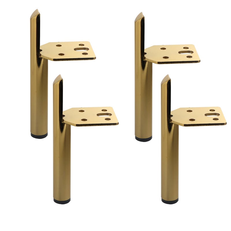 Osring Modern Furniture Legs 6 Inch Metal Furniture Table Leg Gold Steel SideMounted Sofa Cabinet Feet Set of 4 Also for Home Coffee Table Feet DIY Replacement