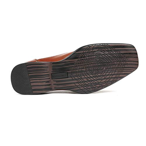 Bruno Marc Men's Classic Dress Loafers Square-Toe Slip-on Shoes,Size 10.5,Brown,Giorgio-1 - Image 5