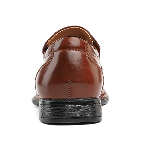 Bruno Marc Men's Classic Dress Loafers Square-Toe Slip-on Shoes,Size 10.5,Brown,Giorgio-1 - Image 4