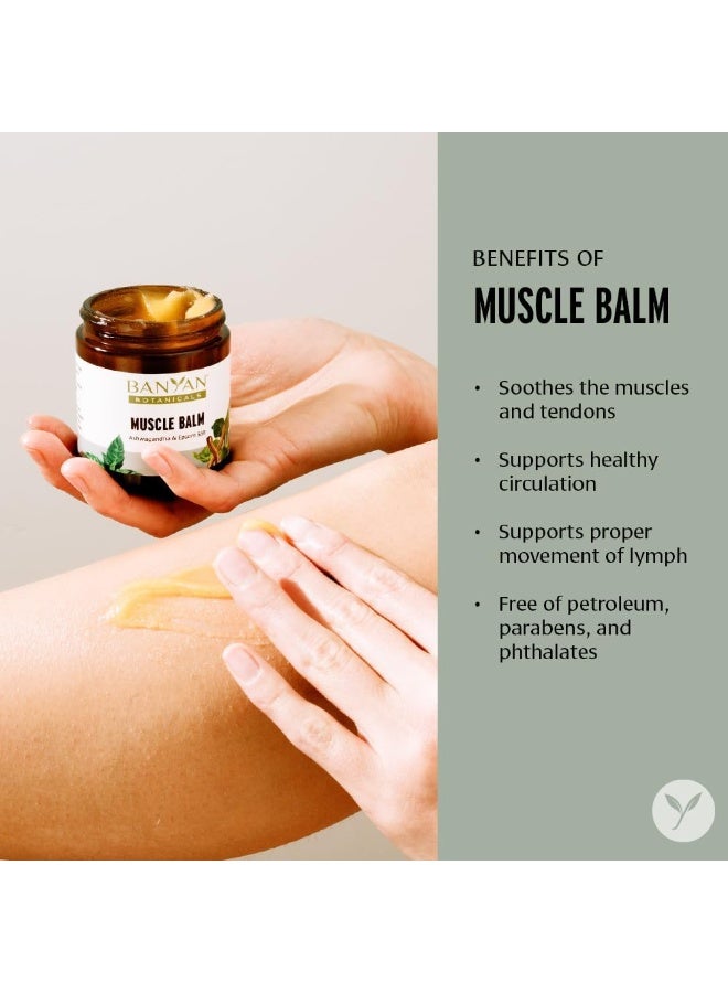 Banyan Botanicals Banyan Botanicals Muscle Balm – Organic Muscle Massage Balm with Ashwagandha Root & Epsom Salt – Supports Healthy Circulation & Soothes Tired Muscles – 4oz – Non GMO Sustainably Sourced Petroleum Free - Image 3