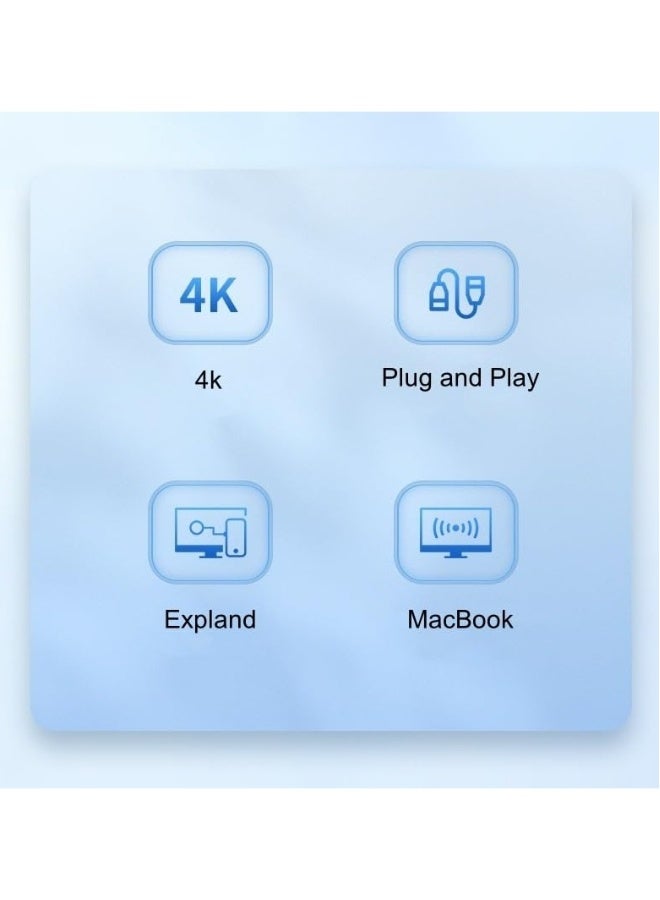 كابل SYOSI USB C إلى HDMI، 4K@30Hz كابل Type C إلى HDMI، كابل HDMI بطول 6.6 قدم متوافق مع Thunderbolt 3/4 لهواتف iPhone 15، MacBook، iPad، iMac، هواتف أندرويد، Surface Book والمزيد - Image 5