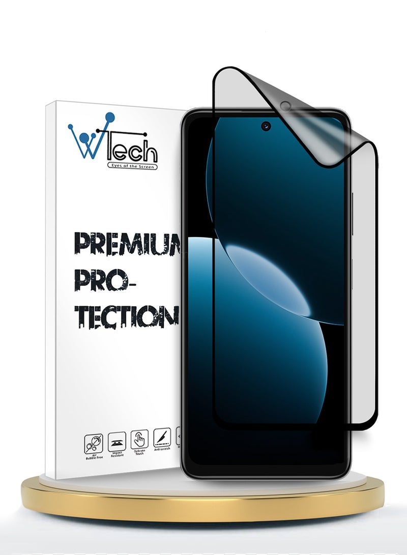 Wtech Huawei Nova Y73 4G 2025 Premium Nano Ceramic Full Glue Full Cover Matte Flexible Screen Protector (MSCNMN) - Clear/Black - Image 1