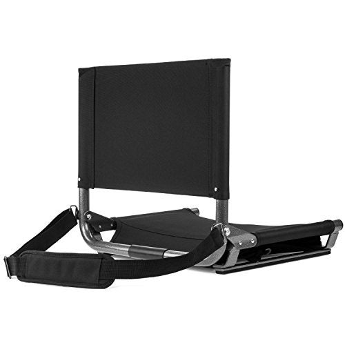 Cascade Mountain Tech Portable Folding Steel Stadium Seats for Bleachers , Black, Regular - 17" - Image 2