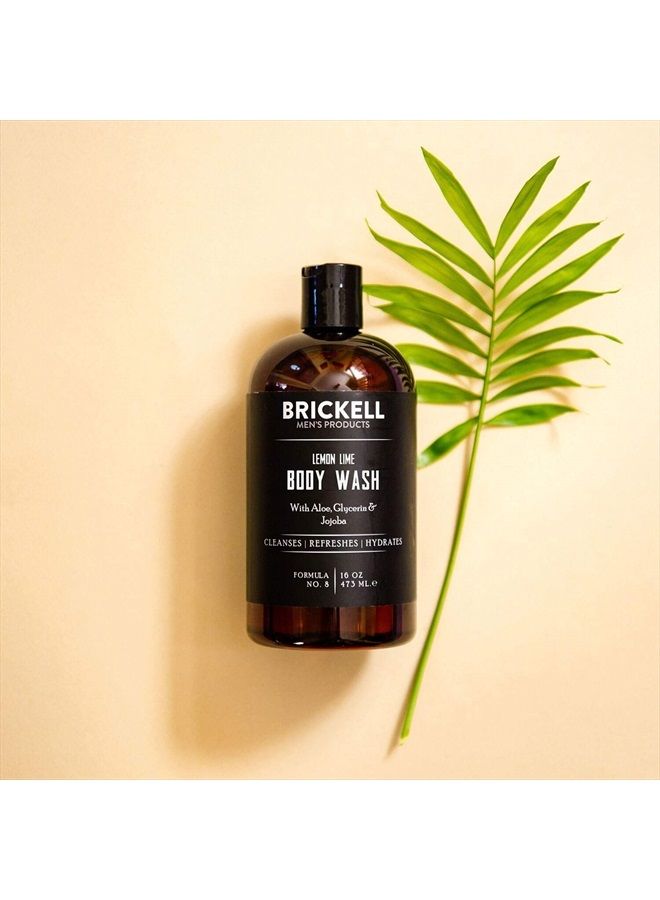 Brickell Men's Products Brickell Men's Invigorating Body Wash for Men, Natural and Organic Deep Cleaning Shower Gel with Aloe, Glycerin, and Jojoba Oil, Sulfate Free (Lemon Lime, 16 Ounce) - Image 2