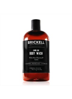 Brickell Men's Products Brickell Men's Invigorating Body Wash for Men, Natural and Organic Deep Cleaning Shower Gel with Aloe, Glycerin, and Jojoba Oil, Sulfate Free (Lemon Lime, 16 Ounce)  - Image 1