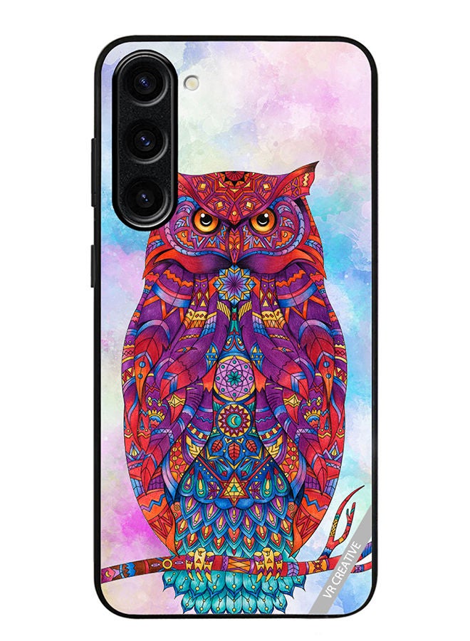 VR CREATIVE Protective Case Cover For Samsung Galaxy S23 Plus Elegant Artistic Owl Design Multicolour - Image 1