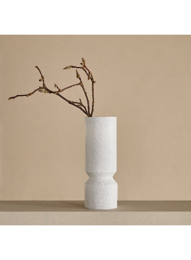 Home Box مزهرية مخروطية بيضاء من البولي ريزين لتزيين المنزل - Image 1