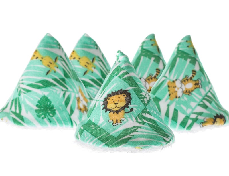 Beba Bean Pee pee Teepee Jungle Green Laundry Bag, white,green,multicolor - Image 1