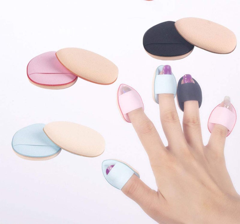 WOIWO 5 PCS Makeup Brush Details Concealer Fingertip Small Steamed Buns Mini Finger Water Droplets Air Cushion Puff