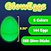 MGparty Glow in The Dark Easter Egg Hunt Set 144 Fillable Plastic Eggs with 288 Mini Glow Sticks for Kids Easter Basket Stuffers Party Favors Classroom Prizes and Game Supplies - Image 4