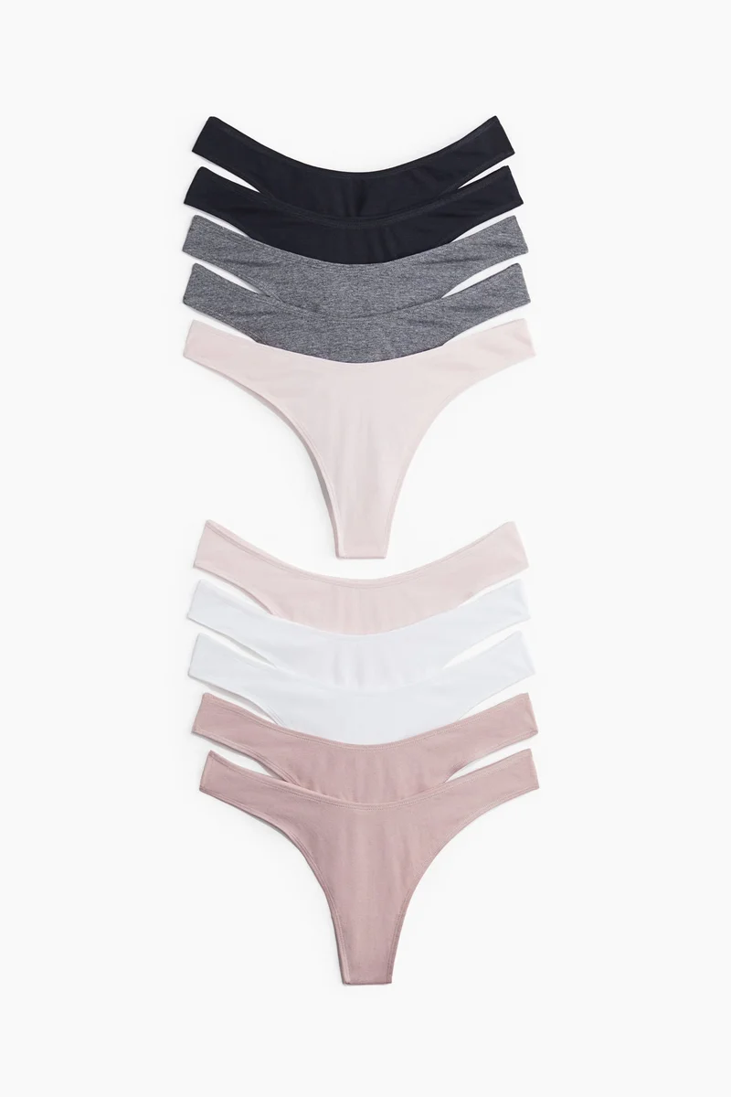H&M 10-pack cotton thong briefs