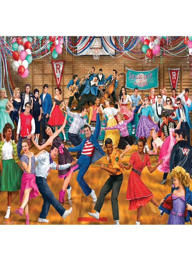 RoseArt - Back to The Past - Sock Hop - 750 Piece Jigsaw Puzzle for Adults - Image 1