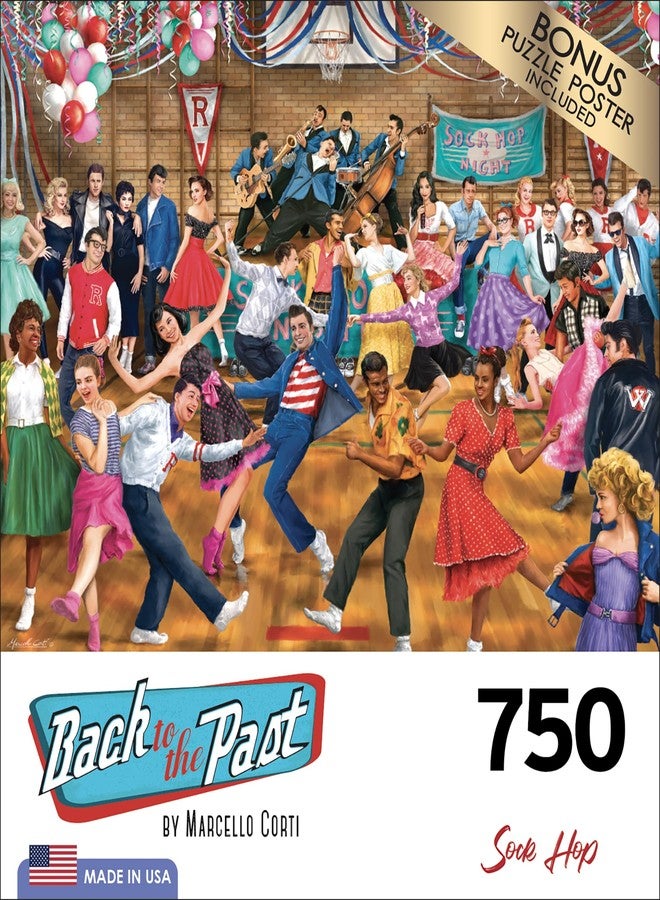 RoseArt - Back to The Past - Sock Hop - 750 Piece Jigsaw Puzzle for Adults - Image 4