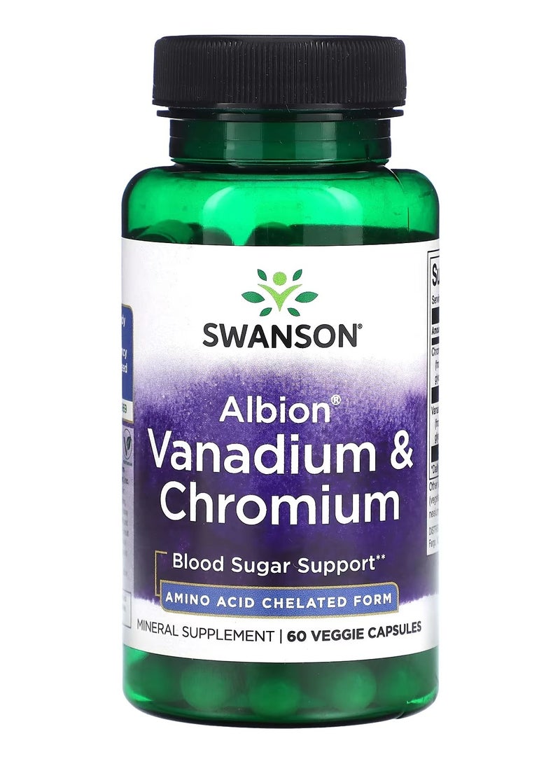 Swanson, Albion Vanadium & Chromium, 60 Veggie Capsules