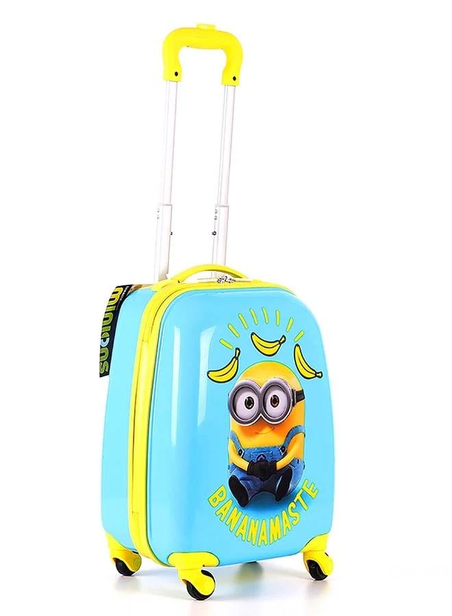 Trucare Universal Minions Kids Luggage with Reusable Stickers 18 inches