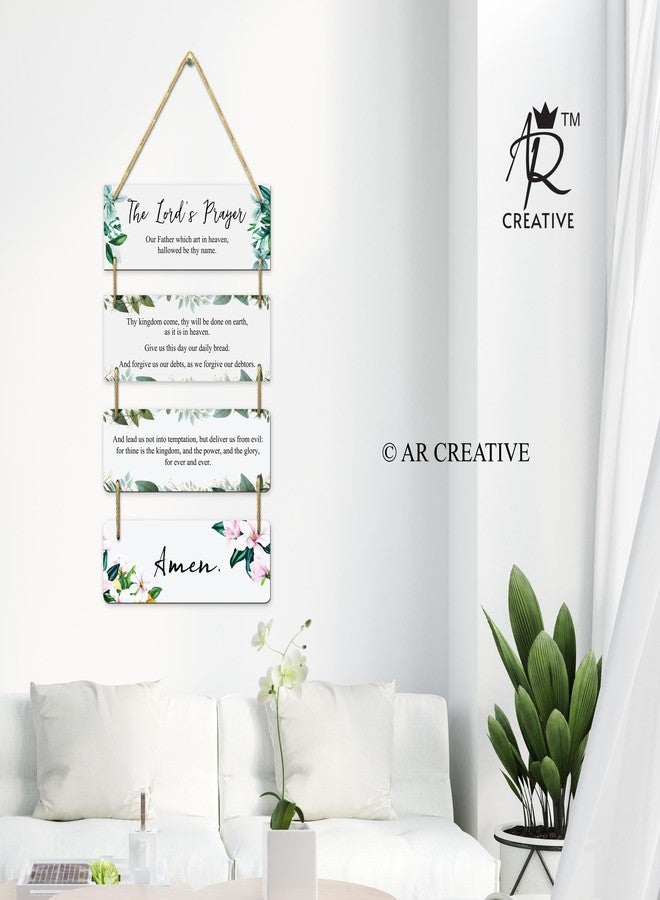 AR Creative The Lord's Prayer- Bible Verse Wall Hanging For Home Decoration, Bible Quotes MDF Wooden Wall Art, Bible Verse, Home, Office Decor, Wall Wood Hanger (15 inch x 11 inch) - Image 2