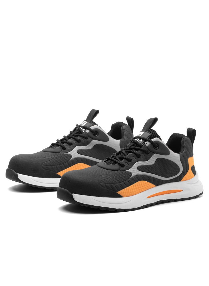 SLIMTA - SLIMTA Men Women Safety Shoes Non-Slip Steel Toe Cap Trainers Mesh Breathable Lightweight Comfortable Puncture Proof Industrial Shoes - Image 1