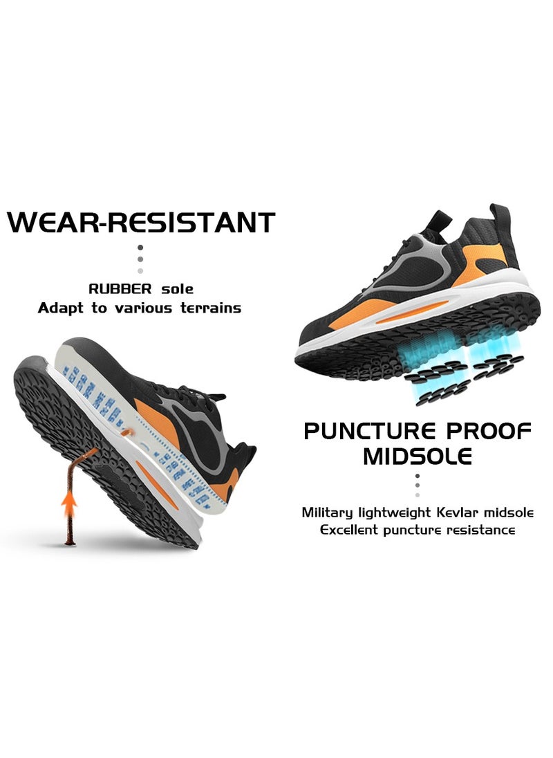 SLIMTA - SLIMTA Men Women Safety Shoes Non-Slip Steel Toe Cap Trainers Mesh Breathable Lightweight Comfortable Puncture Proof Industrial Shoes - Image 1