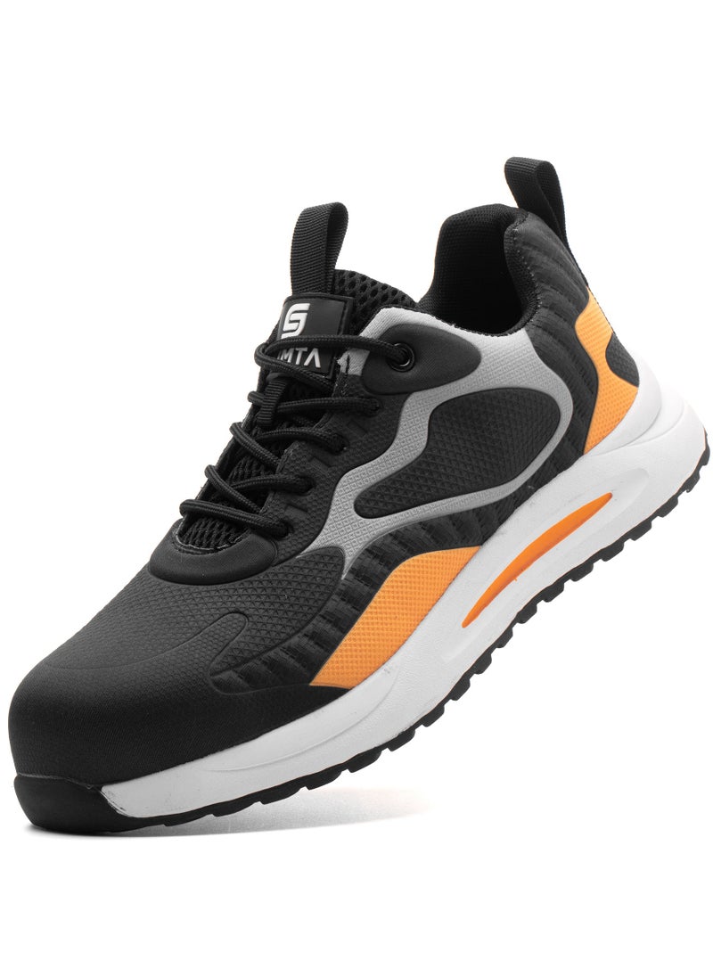 SLIMTA - SLIMTA Men Women Safety Shoes Non-Slip Steel Toe Cap Trainers Mesh Breathable Lightweight Comfortable Puncture Proof Industrial Shoes - Image 1