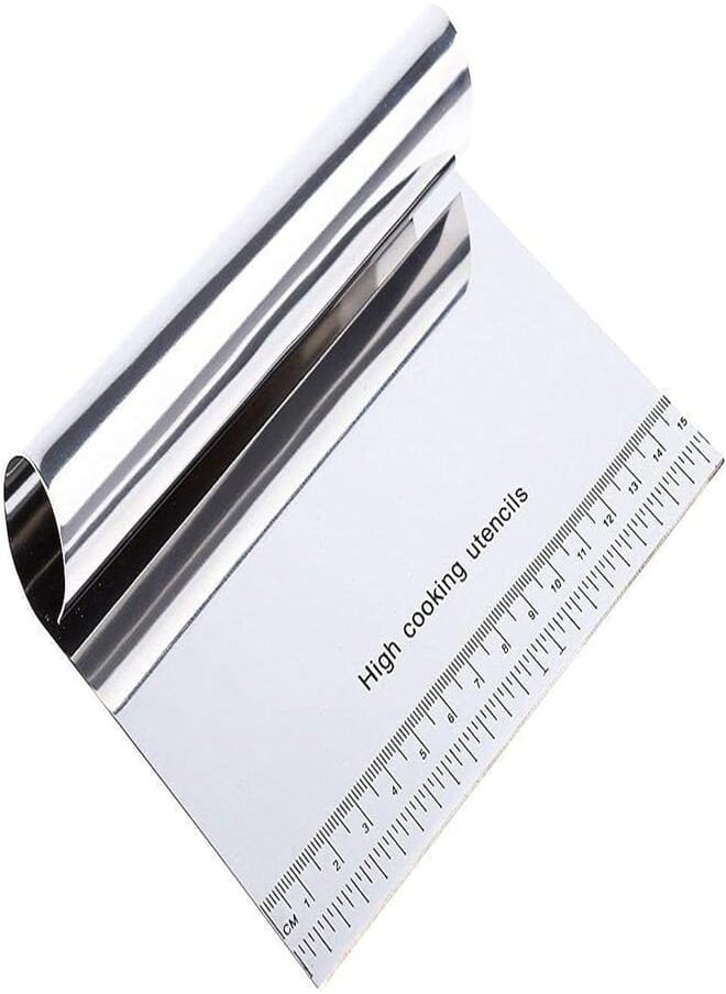 SKEIDO - SKEIDO Stainless Steel Cake Smoother Dough Scraper Cutter - Image 1