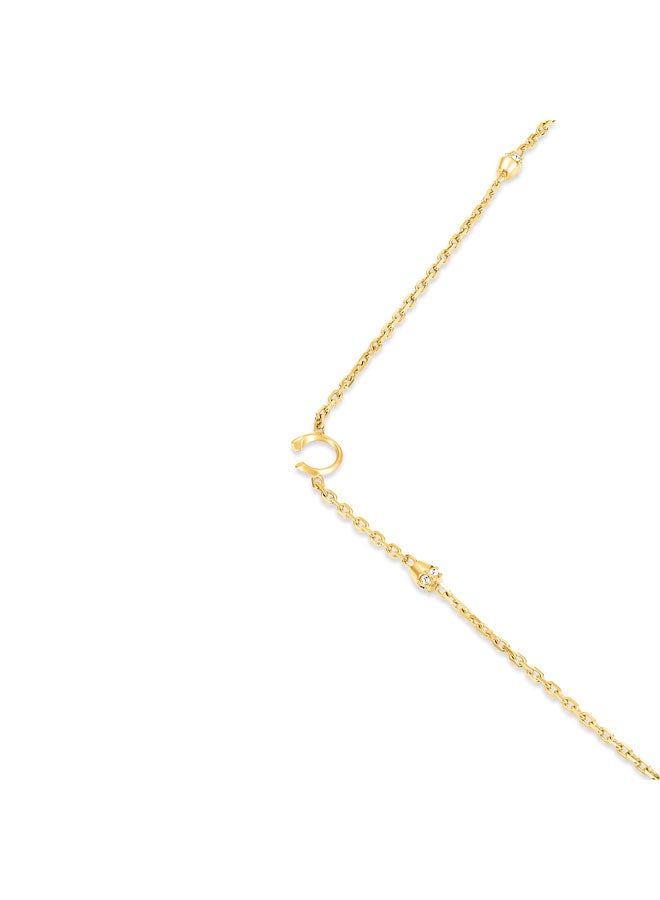 شيروتي 1881 قلادة أليسيا بسلسلة مطلية بالذهب مع دلايات حرف  مبهرة للنساء - Image 2