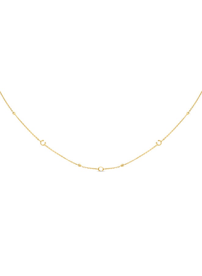 شيروتي 1881 قلادة أليسيا بسلسلة مطلية بالذهب مع دلايات حرف  مبهرة للنساء - Image 1