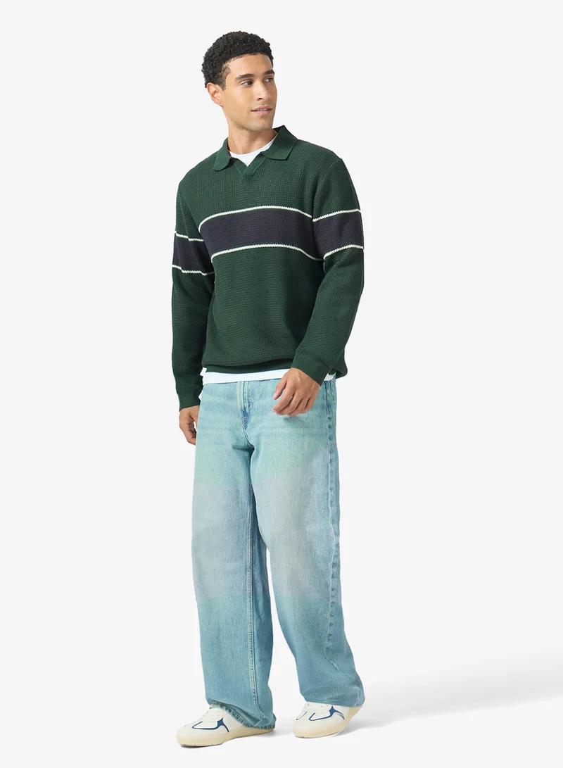 JACK & JONES  Casual Long Sleeve Polo Sweater for Men | Best Price UAE