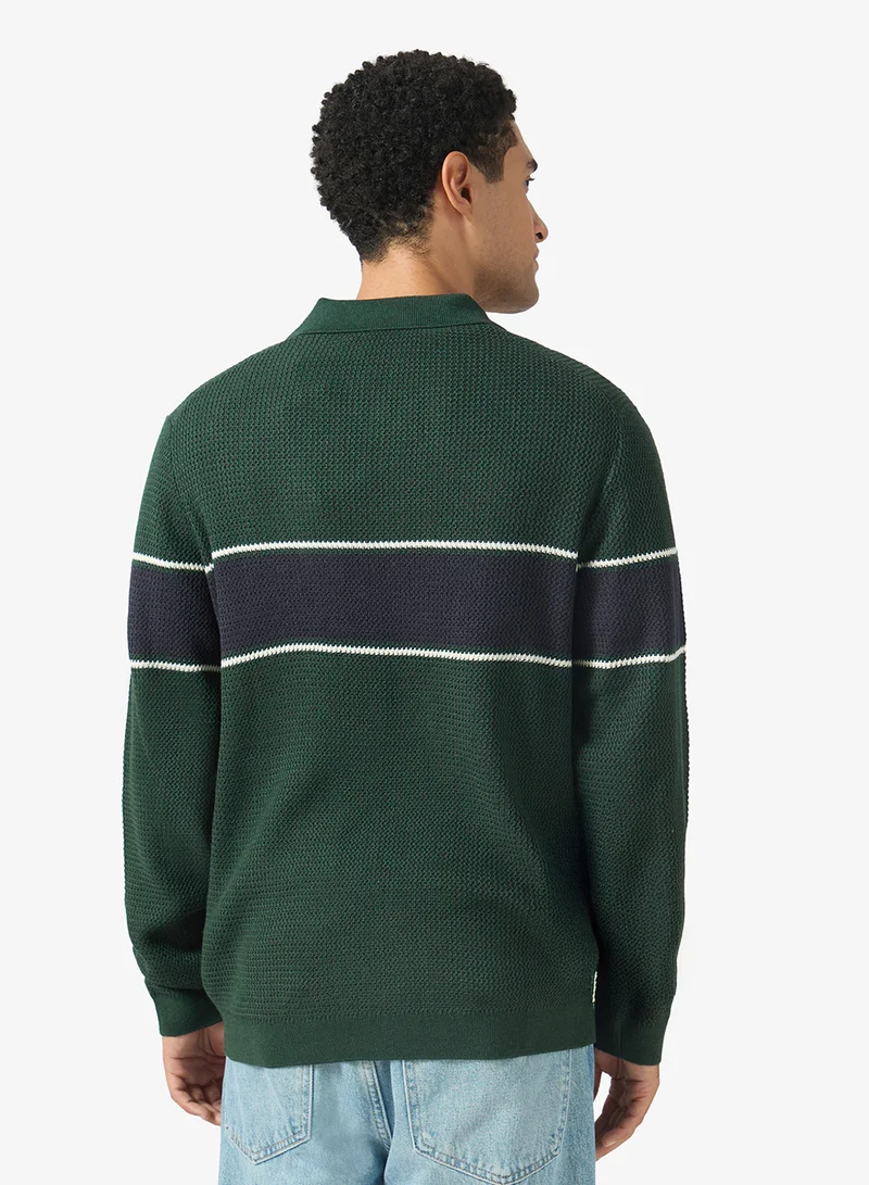 JACK & JONES  Casual Long Sleeve Polo Sweater for Men | Best Price UAE