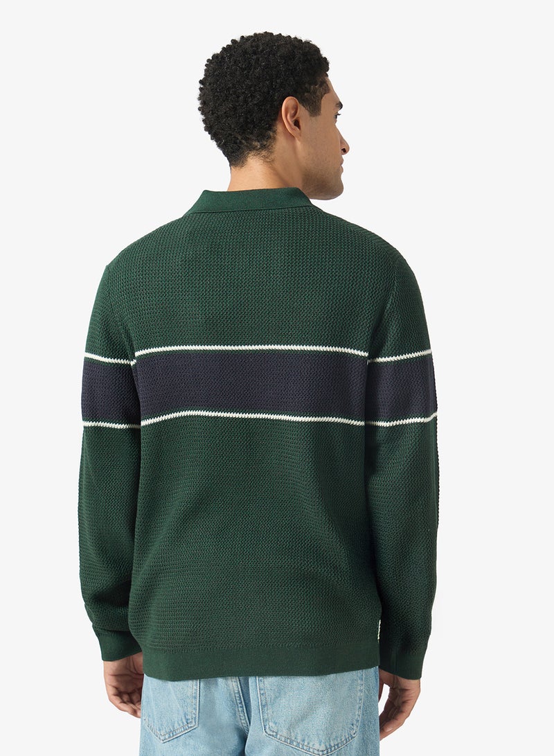 JACK & JONES Casual Long Sleeve Polo Sweater - Image 2