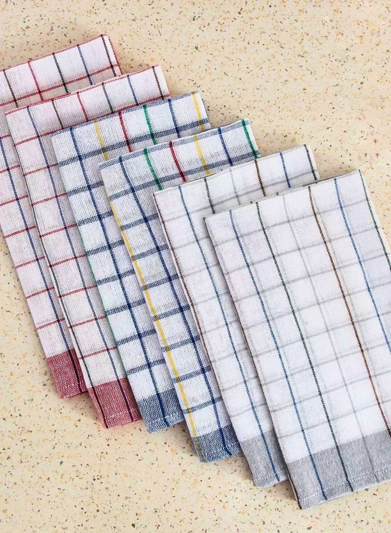 1Chase Polycotton Waffle Kitchen Towels 45x65 cm – 12 Pack Absorbent, Quick-Drying Dish Towels for Home, Cooking, Cleaning And Drying - Image 1