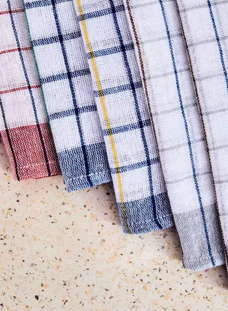 1Chase Polycotton Waffle Kitchen Towels 45x65 cm – 12 Pack Absorbent, Quick-Drying Dish Towels for Home, Cooking, Cleaning &amp; Drying