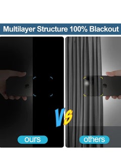ABJ Portable Blackout Curtains, 6 Pcs Set, 150x200 cm, Blackout Shade with Velcro Strips and Sticky Tape Strips, 100% Blackout Window Shades, Blackout Window Cover, No Drill, Easy to Cut, Fit for Bedroom, Baby Room and TV Room (Black)  - Image 4